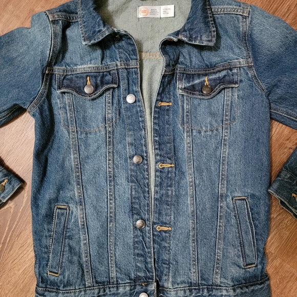 Kids, Wonder Nation Blue Jean Jacket, Large - Picture 3 of 10